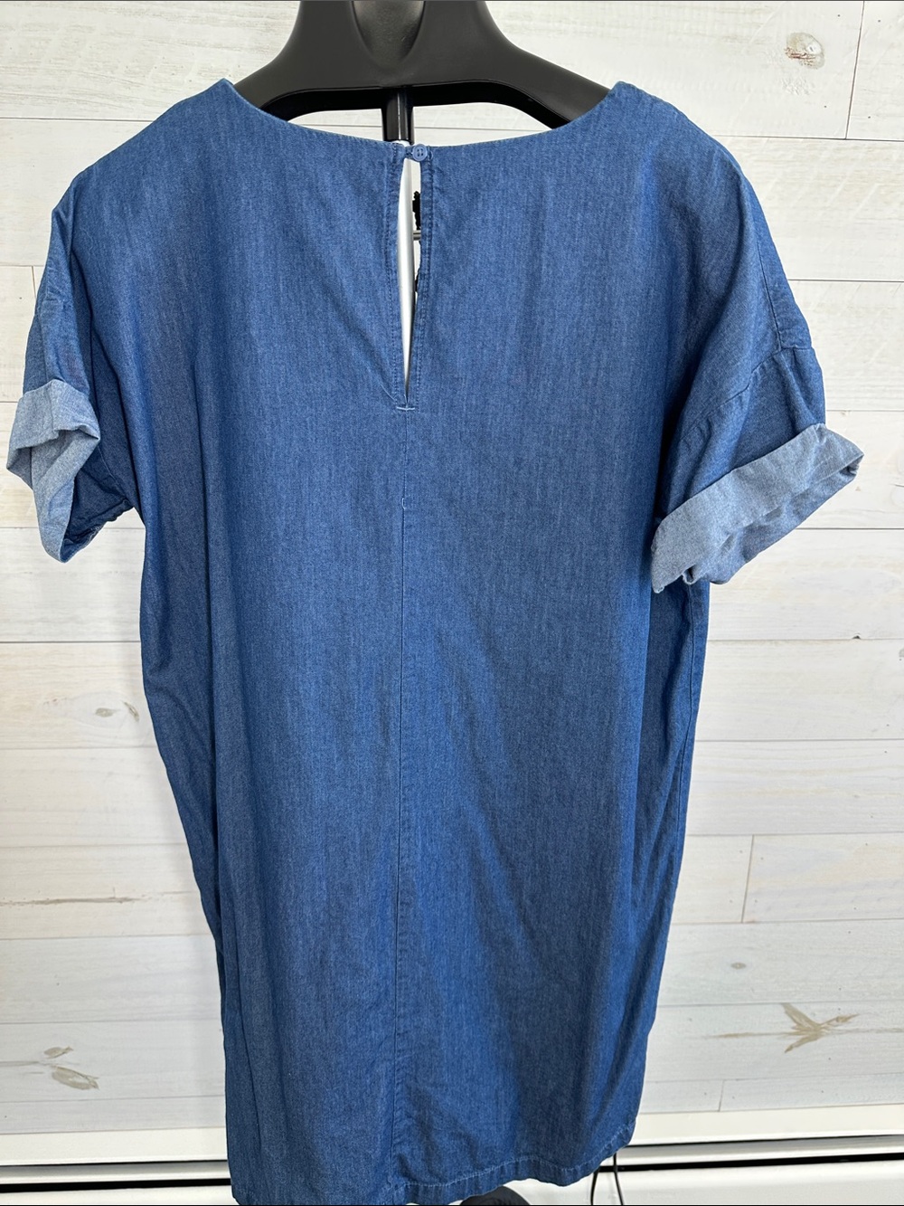 Old Navy Navy Blue Embroidered Dress. Sz. L - Picture 4 of 6